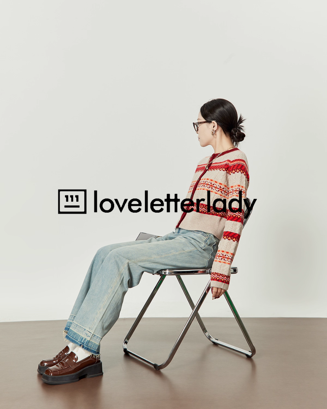 Red Striped Jacquard Knit Red Striped Jacquard Knit