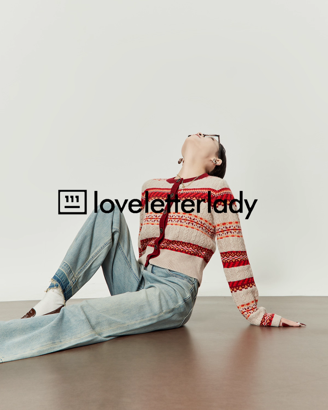 Red Striped Jacquard Knit Red Striped Jacquard Knit