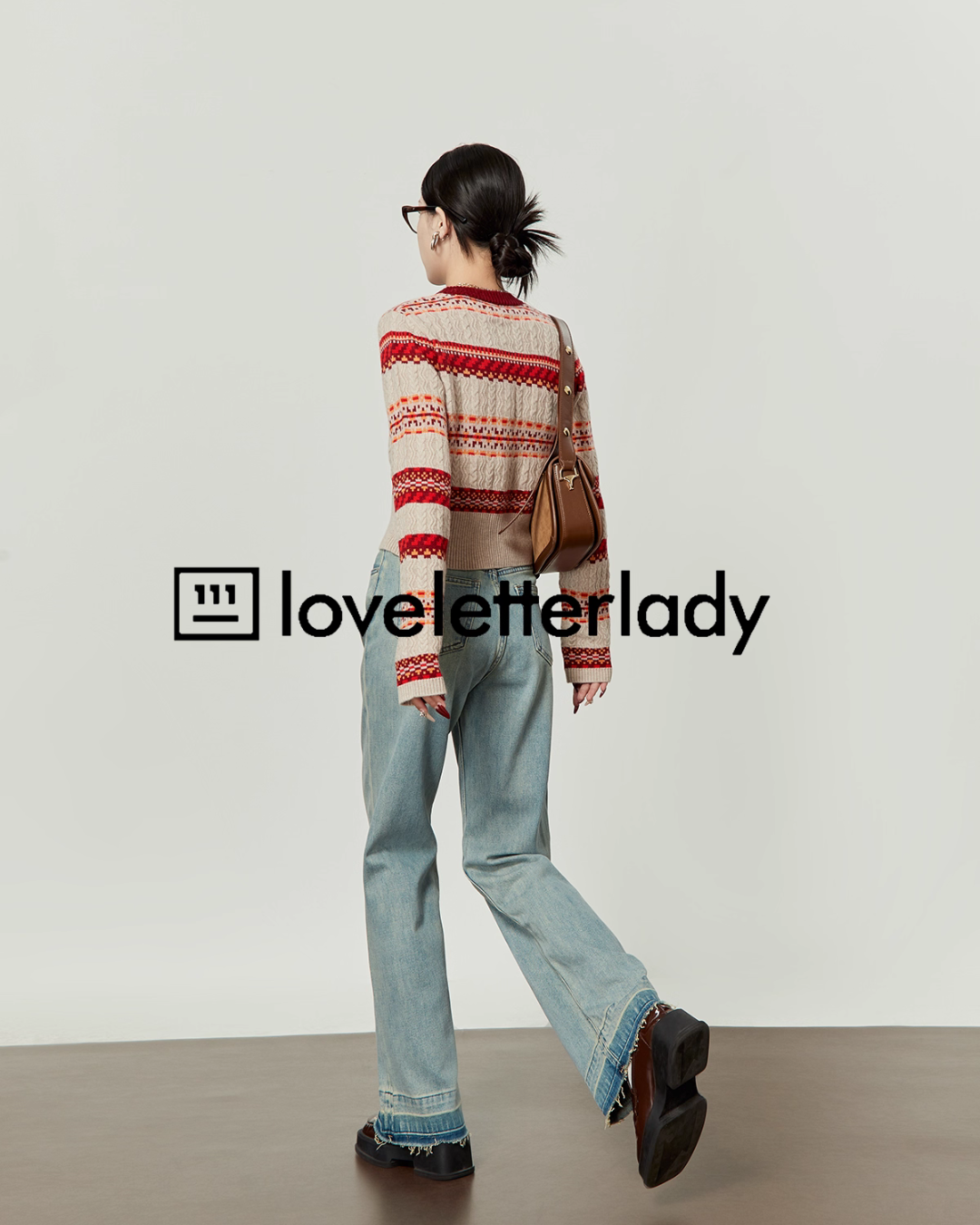 Red Striped Jacquard Knit Red Striped Jacquard Knit