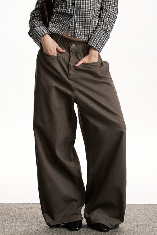 Relax Twill Wide Pants