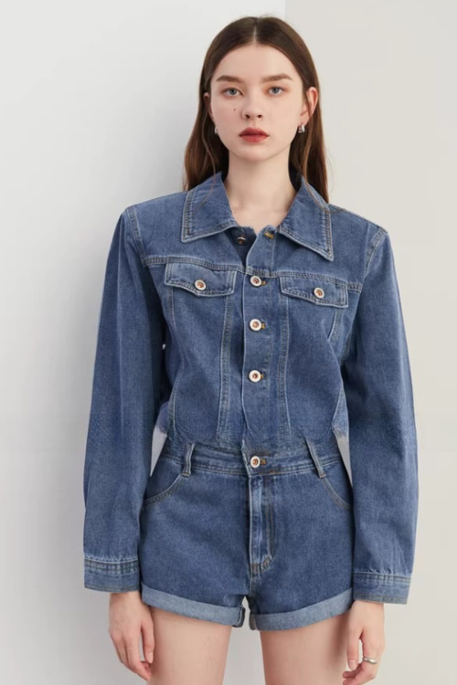 Retro  Blue Jumpsuit