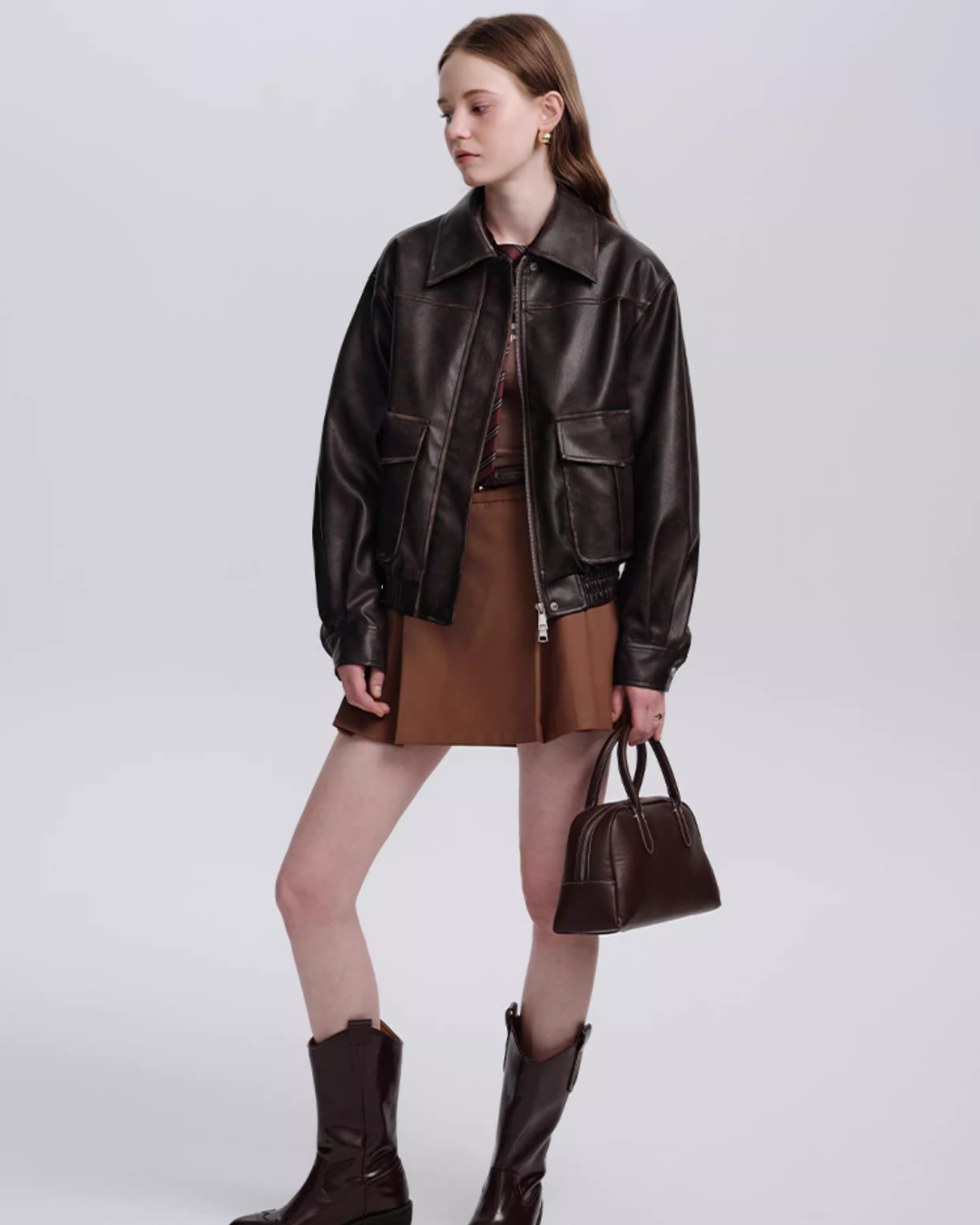 Retro Brown Leather Jacket Retro Brown Leather Jacket