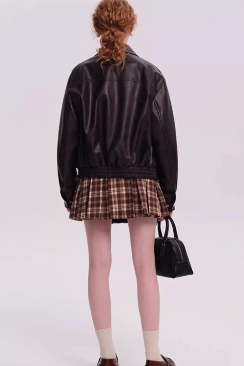 Retro Brown Leather Jacket