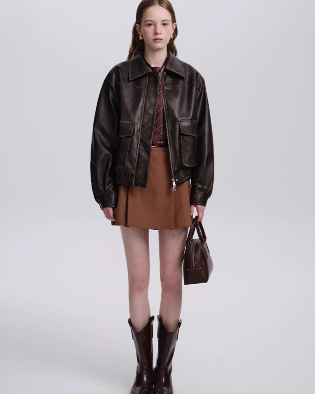 Retro Brown Leather Jacket Retro Brown Leather Jacket