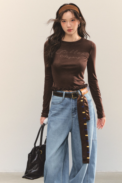 Retro Casual Khaki Jacket / Long-Sleeve Top