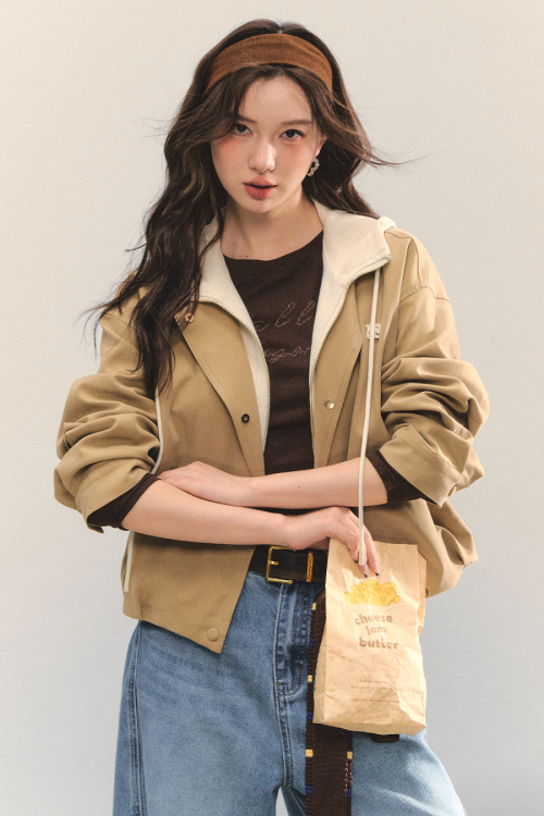 Retro Casual Khaki Jacket / Long-Sleeve Top