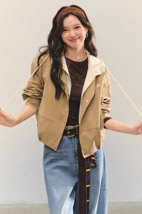 Retro Casual Khaki Jacket / Long-Sleeve Top