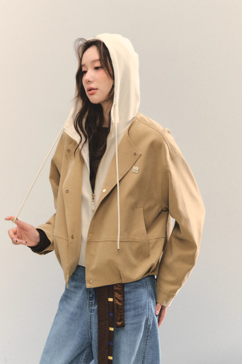 Retro Casual Khaki Jacket / Long-Sleeve Top