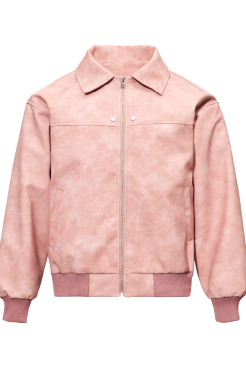 Retro Collar Leather Jacket