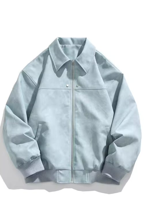 Retro Collar Leather Jacket