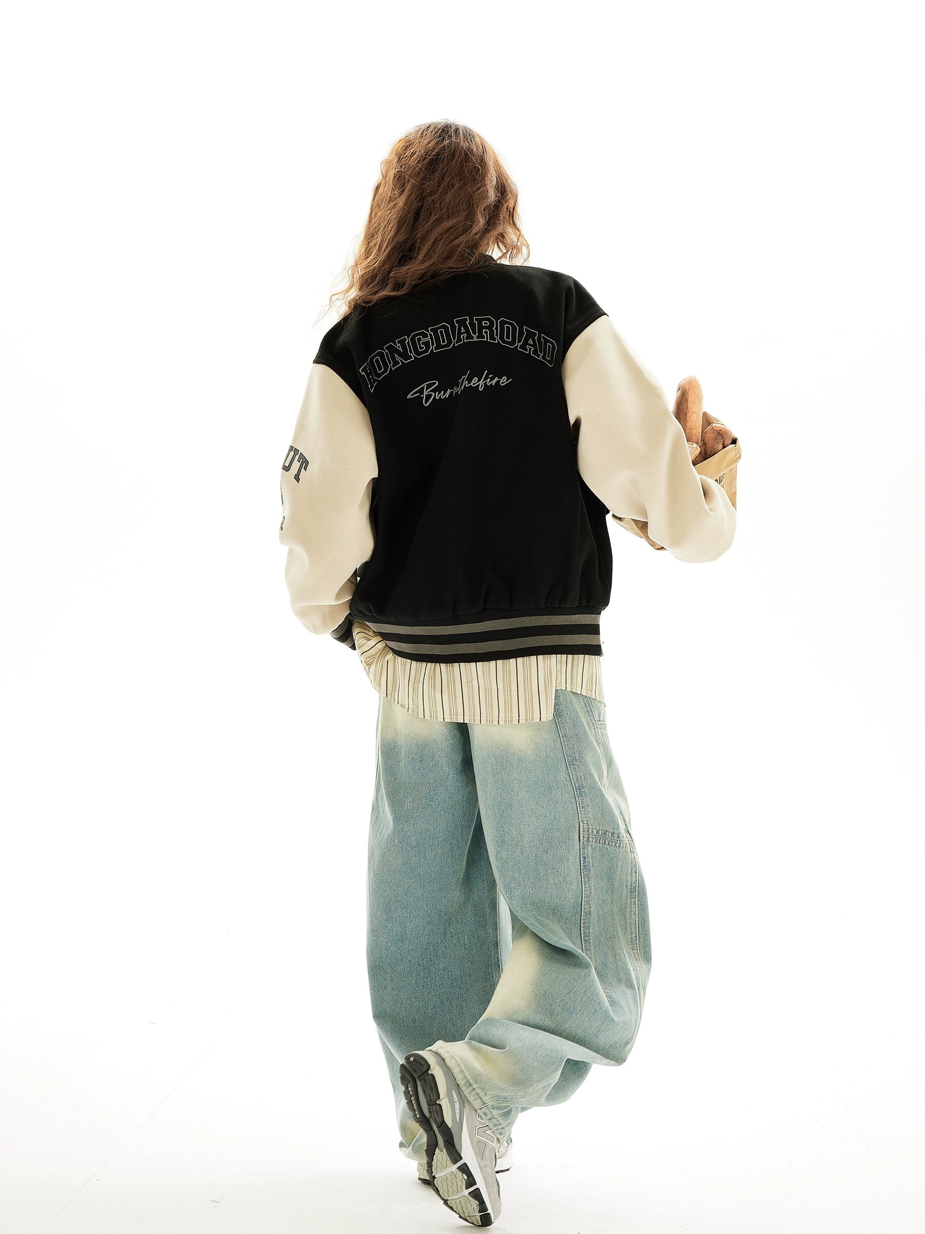 Retro Color Block Baseball Jacket Retro Color Block Baseball Jacket