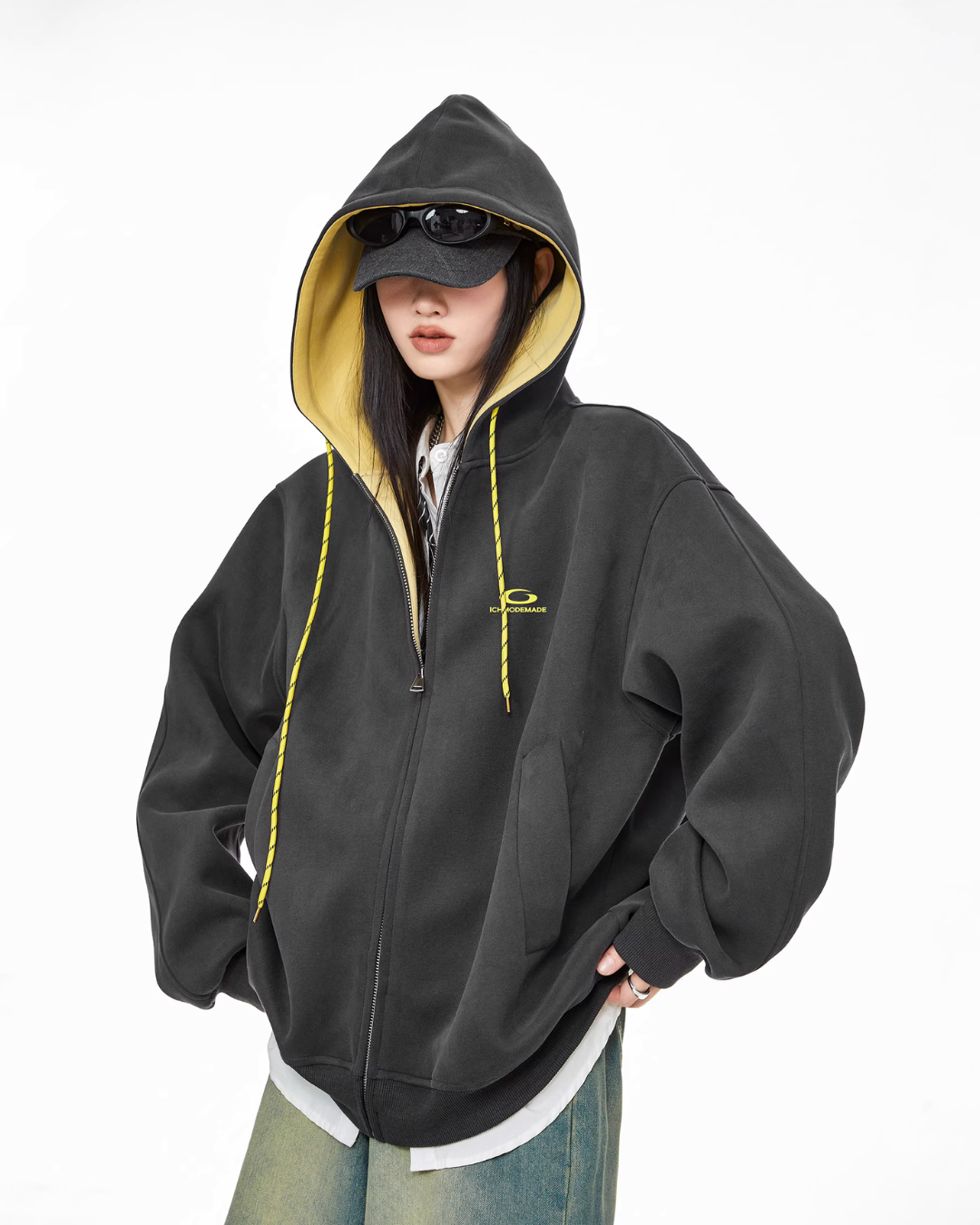 Retro Color Block Zip Hoodie Retro Color Block Zip Hoodie