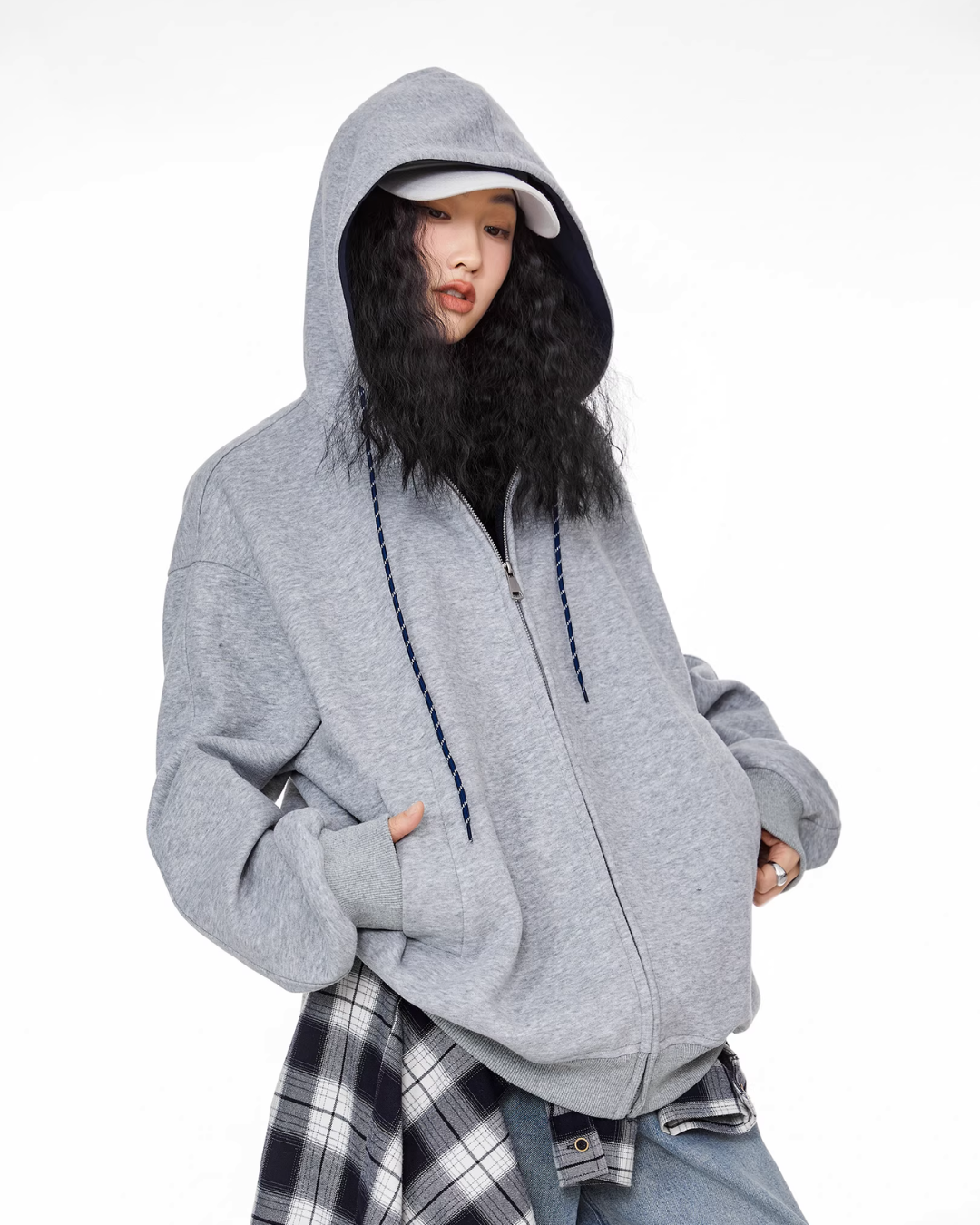 Retro Color Block Zip Hoodie Retro Color Block Zip Hoodie