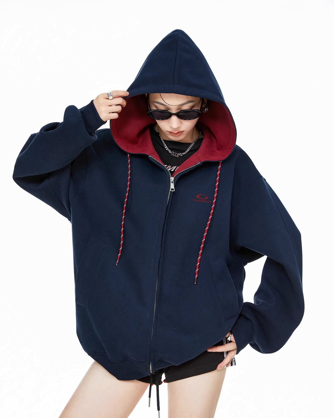 Retro Color Block Zip Hoodie Retro Color Block Zip Hoodie