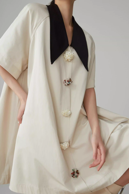 Retro Color-Blocked T-Shirt Dress