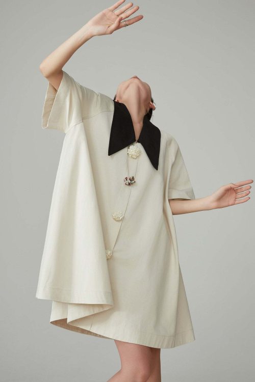 Retro Color-Blocked T-Shirt Dress