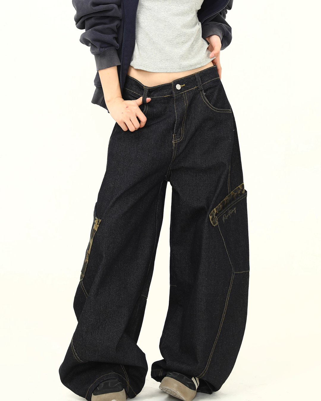 Retro Curve Wide Denim Pants Retro Curve Wide Denim Pants
