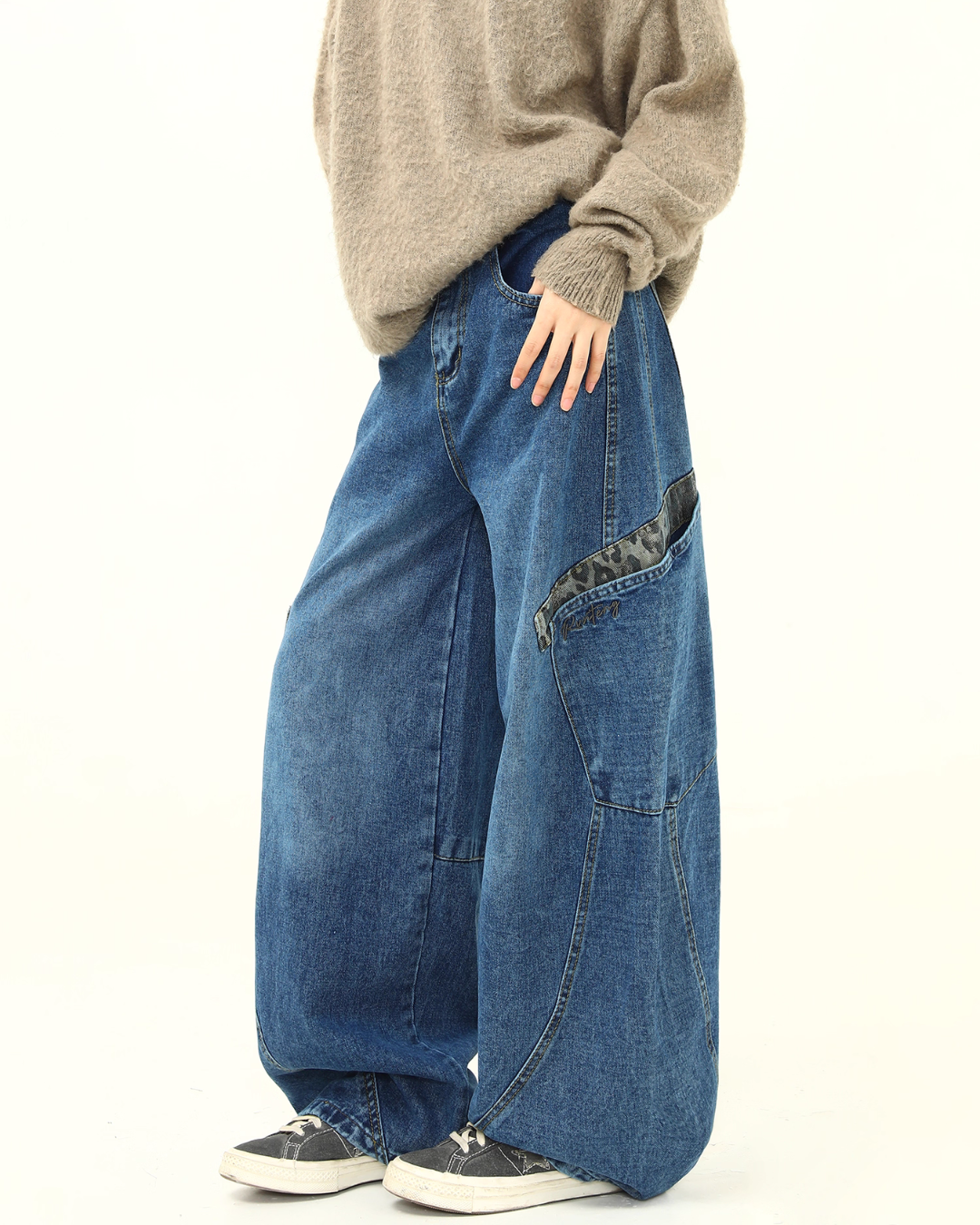 Retro Curve Wide Denim Pants Retro Curve Wide Denim Pants
