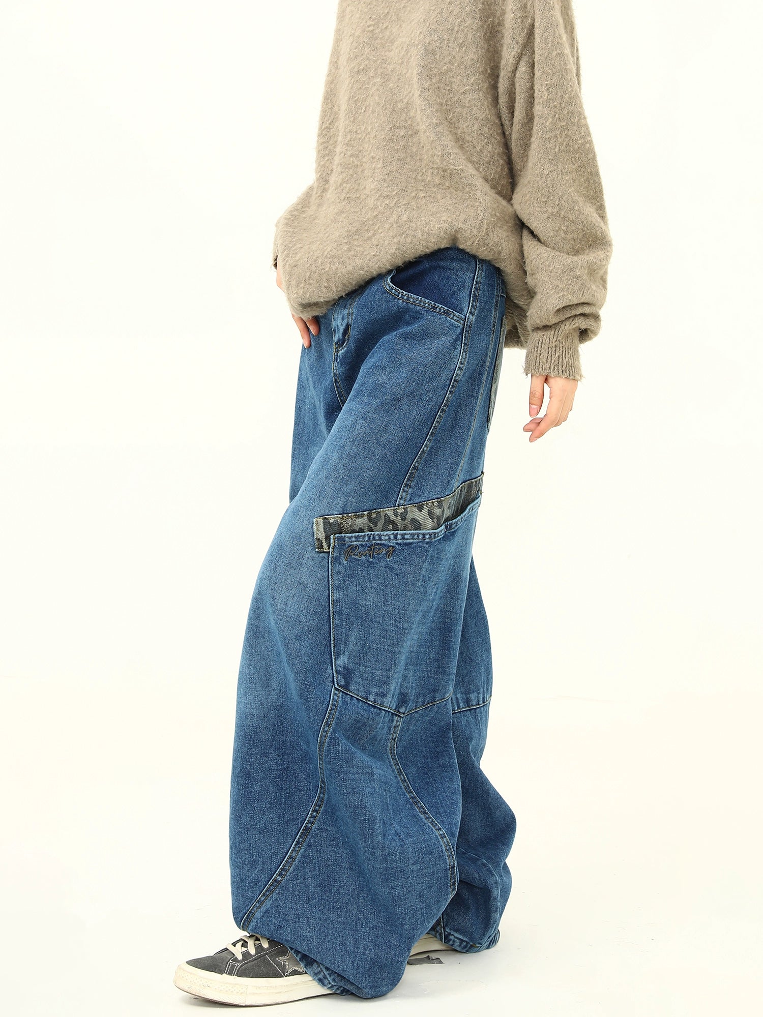 Retro Curve Wide Denim Pants Retro Curve Wide Denim Pants