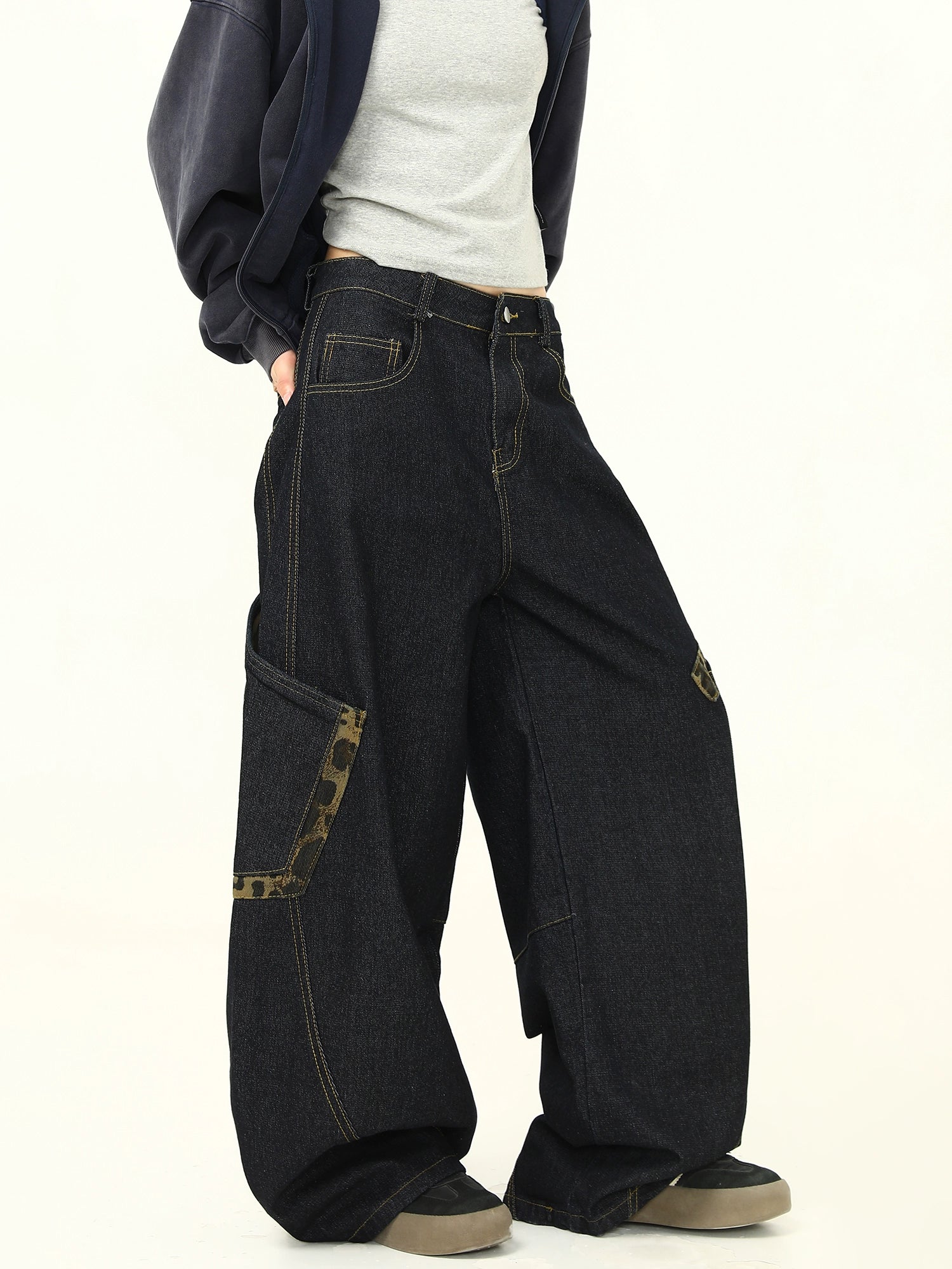 Retro Curve Wide Denim Pants Retro Curve Wide Denim Pants