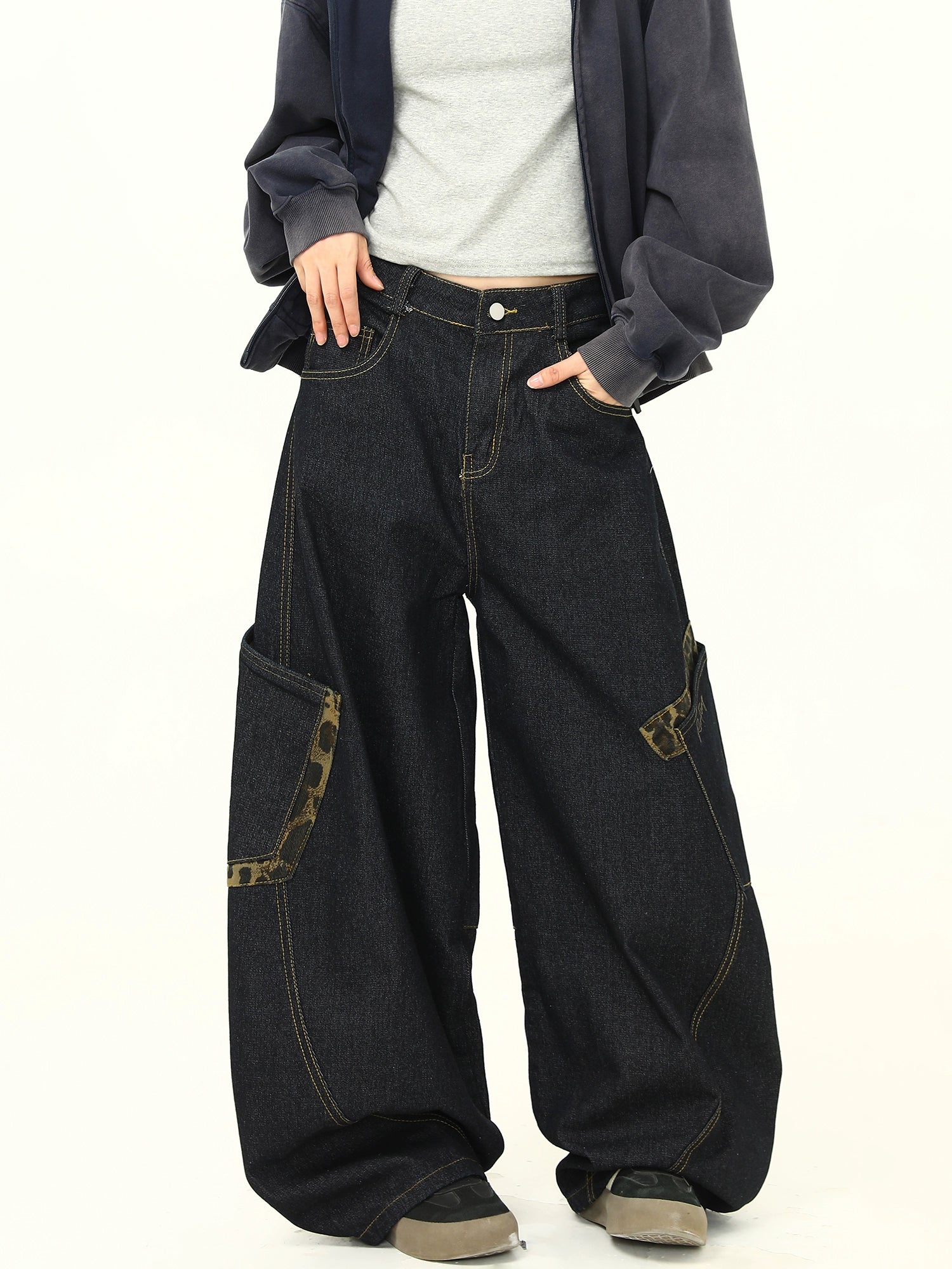 Retro Curve Wide Denim Pants Retro Curve Wide Denim Pants