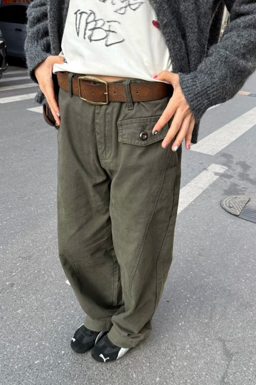 Retro Curved Knife Pants