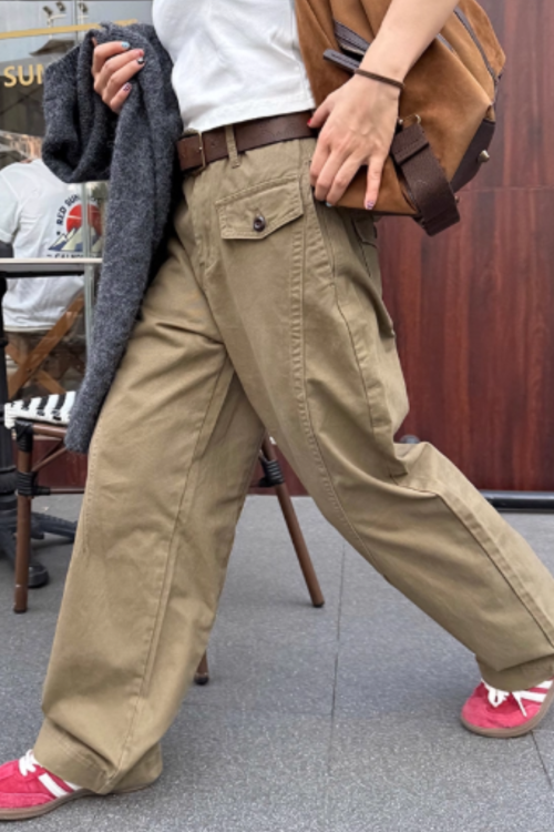 Retro Curved Knife Pants