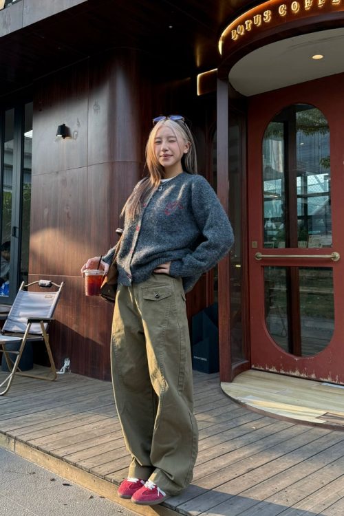 Retro Curved Knife Pants