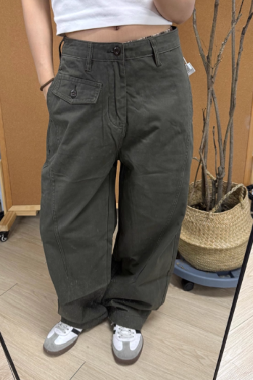 Retro Curved Knife Pants