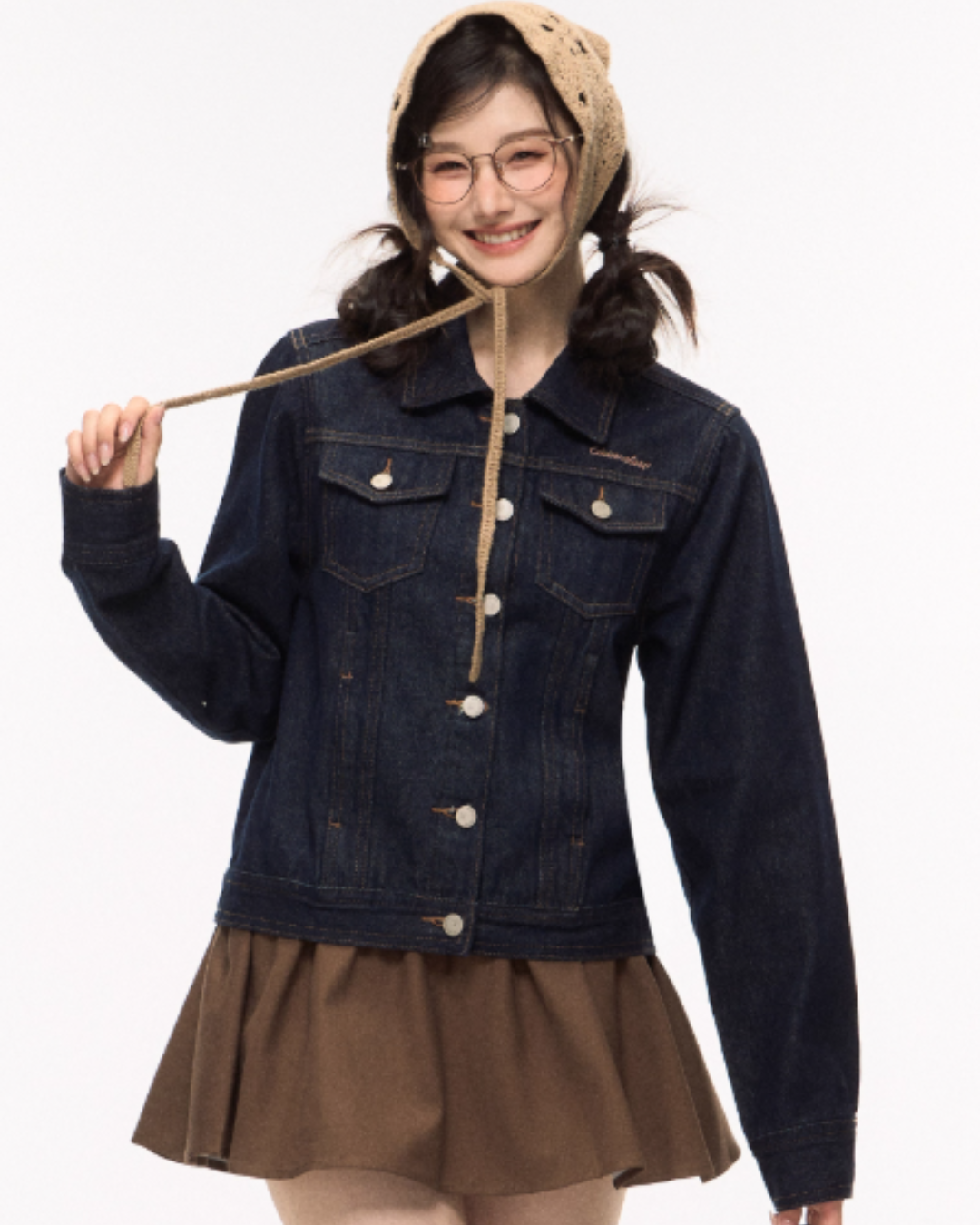 Retro Denim Jacket / Denim Wide Pants / Tiered Skirt Retro Denim Jacket / Denim Wide Pants / Tiered Skirt