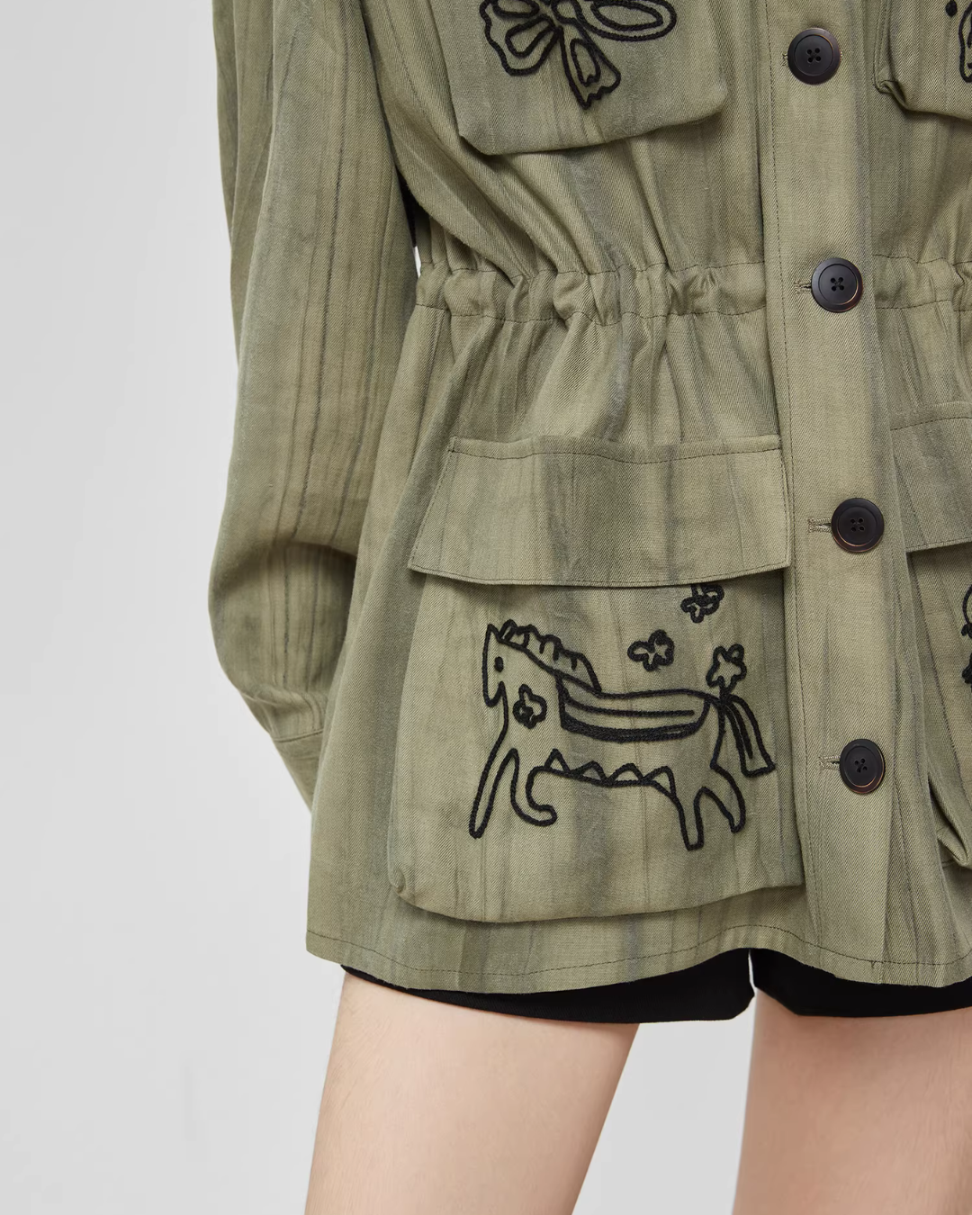 Retro Green Embroidered Shirt Retro Green Embroidered Shirt