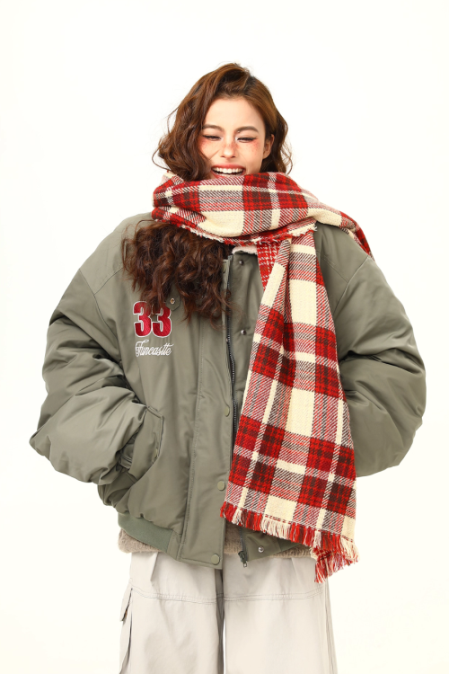 Retro Lambswool Collar Cotton Jacket