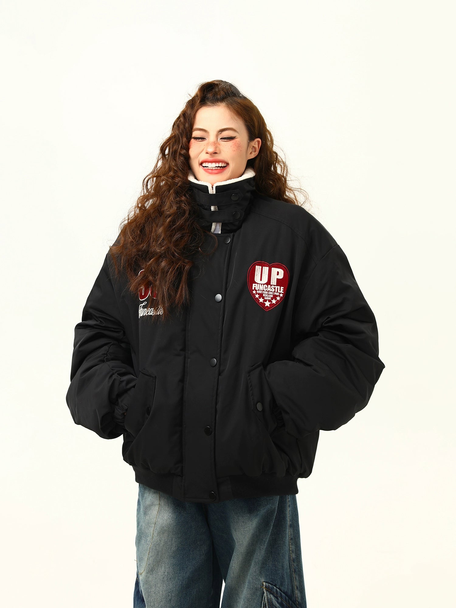 Retro Lambswool Collar Cotton Jacket Retro Lambswool Collar Cotton Jacket