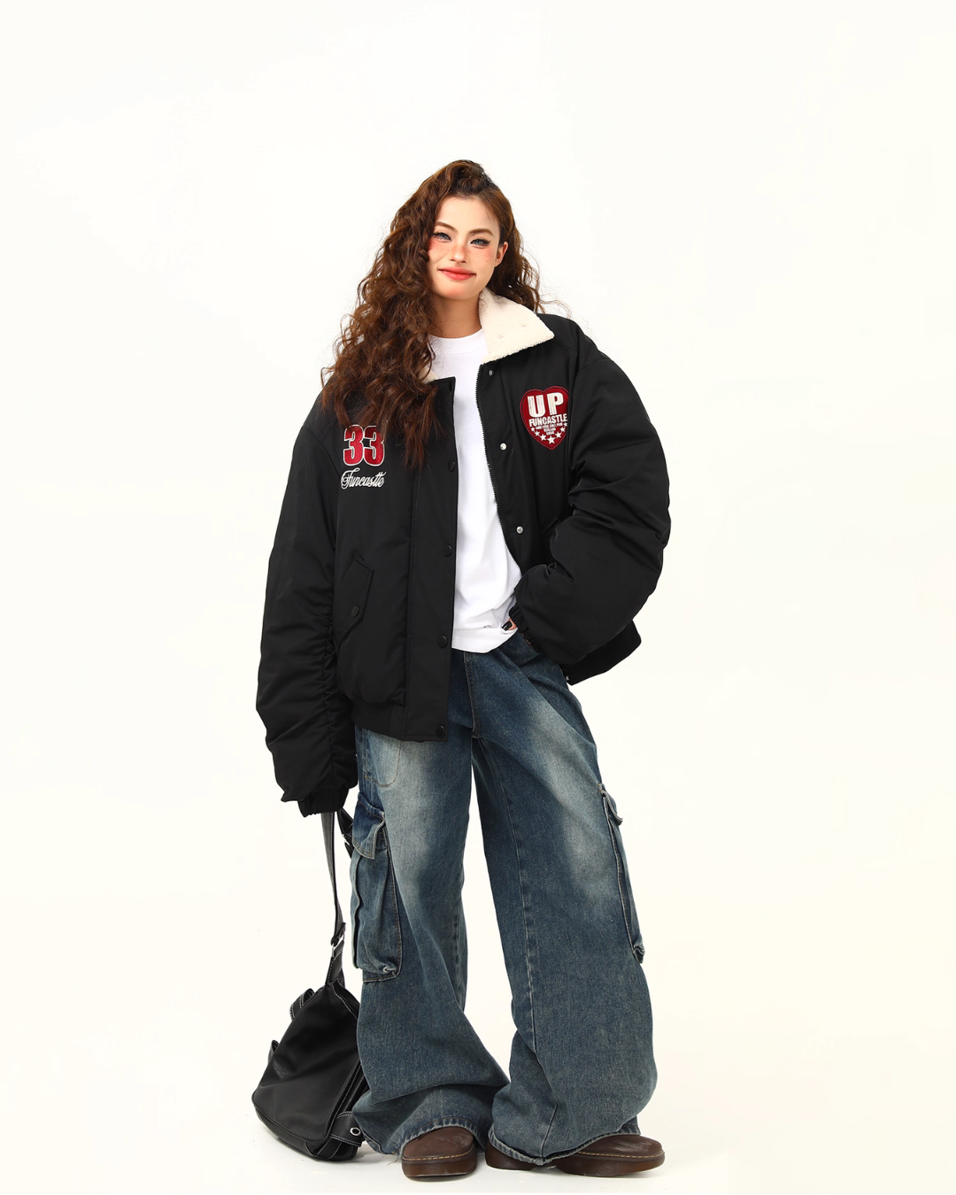 Retro Lambswool Collar Cotton Jacket Retro Lambswool Collar Cotton Jacket