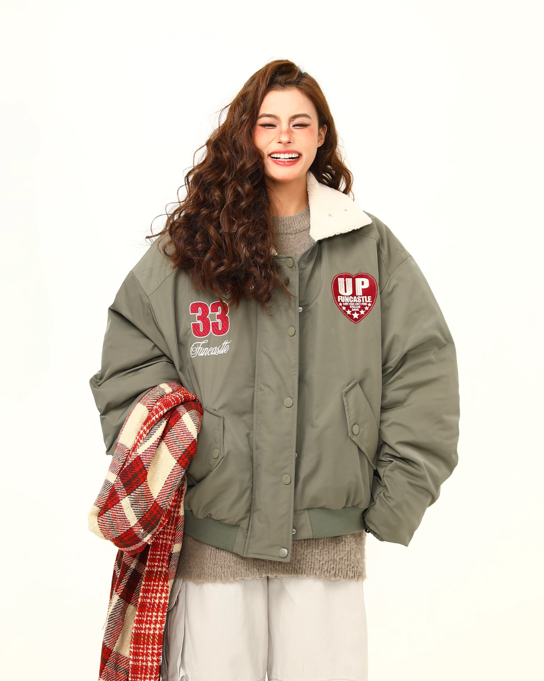 Retro Lambswool Collar Cotton Jacket Retro Lambswool Collar Cotton Jacket