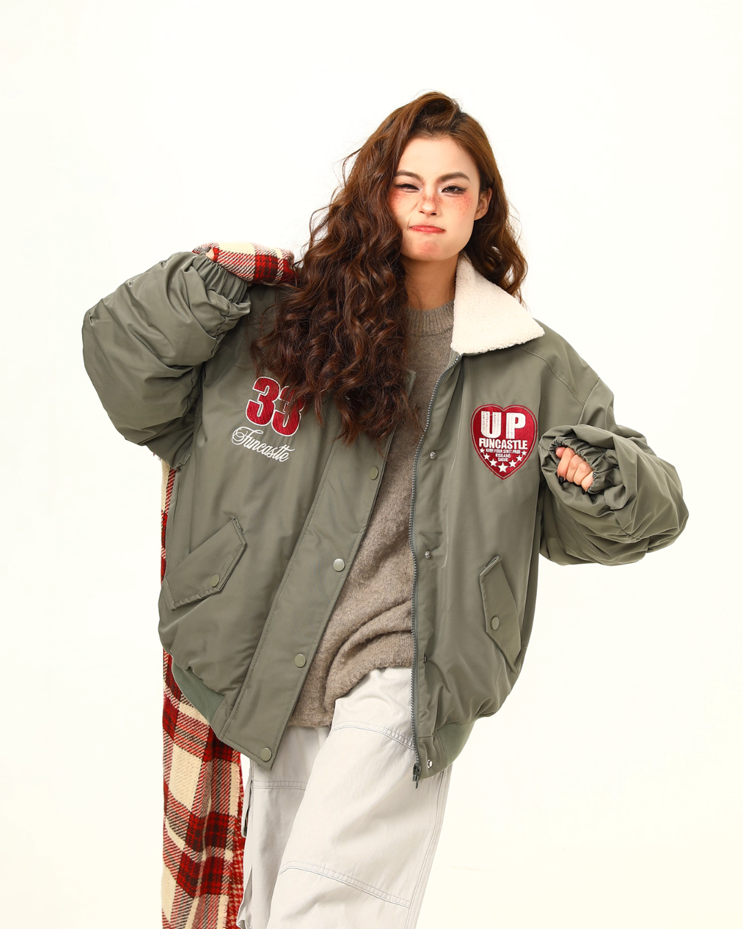 Retro Lambswool Collar Cotton Jacket Retro Lambswool Collar Cotton Jacket