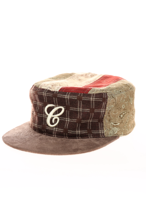 Retro Mix Fabric Embroidered Cap