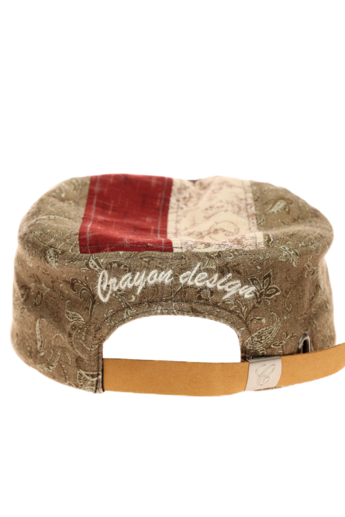 Retro Mix Fabric Embroidered Cap