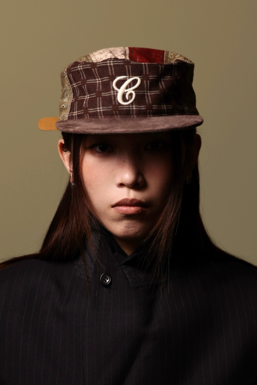 Retro Mix Fabric Embroidered Cap