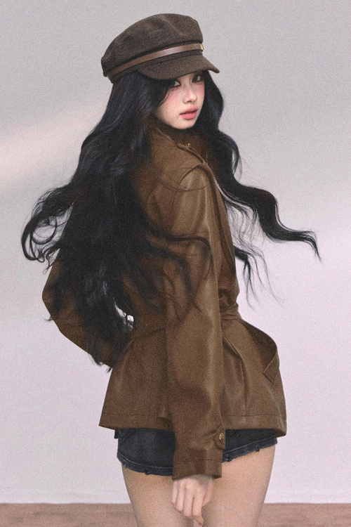 Retro Oversized Leather Jacket