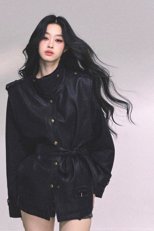 Retro Oversized Leather Jacket