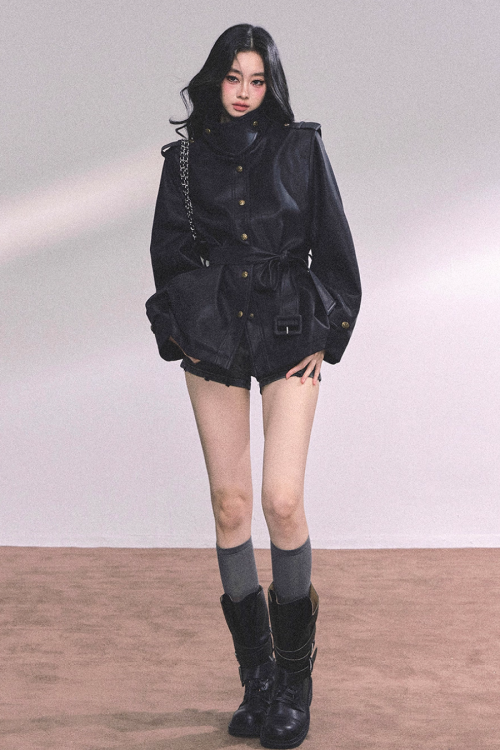 Retro Oversized Leather Jacket