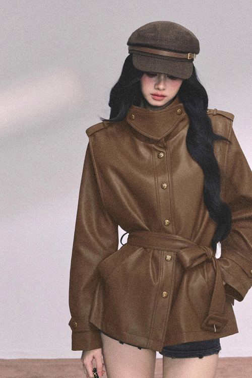 Retro Oversized Leather Jacket