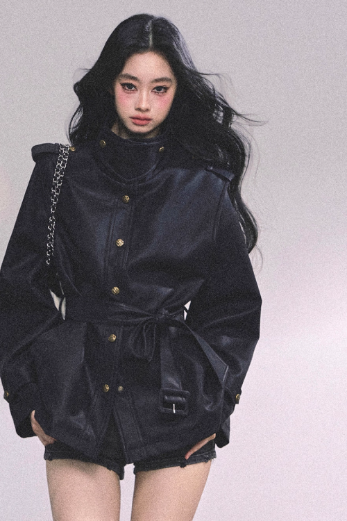 Retro Oversized Leather Jacket