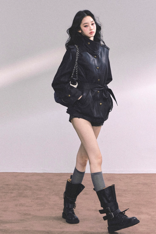 Retro Oversized Leather Jacket