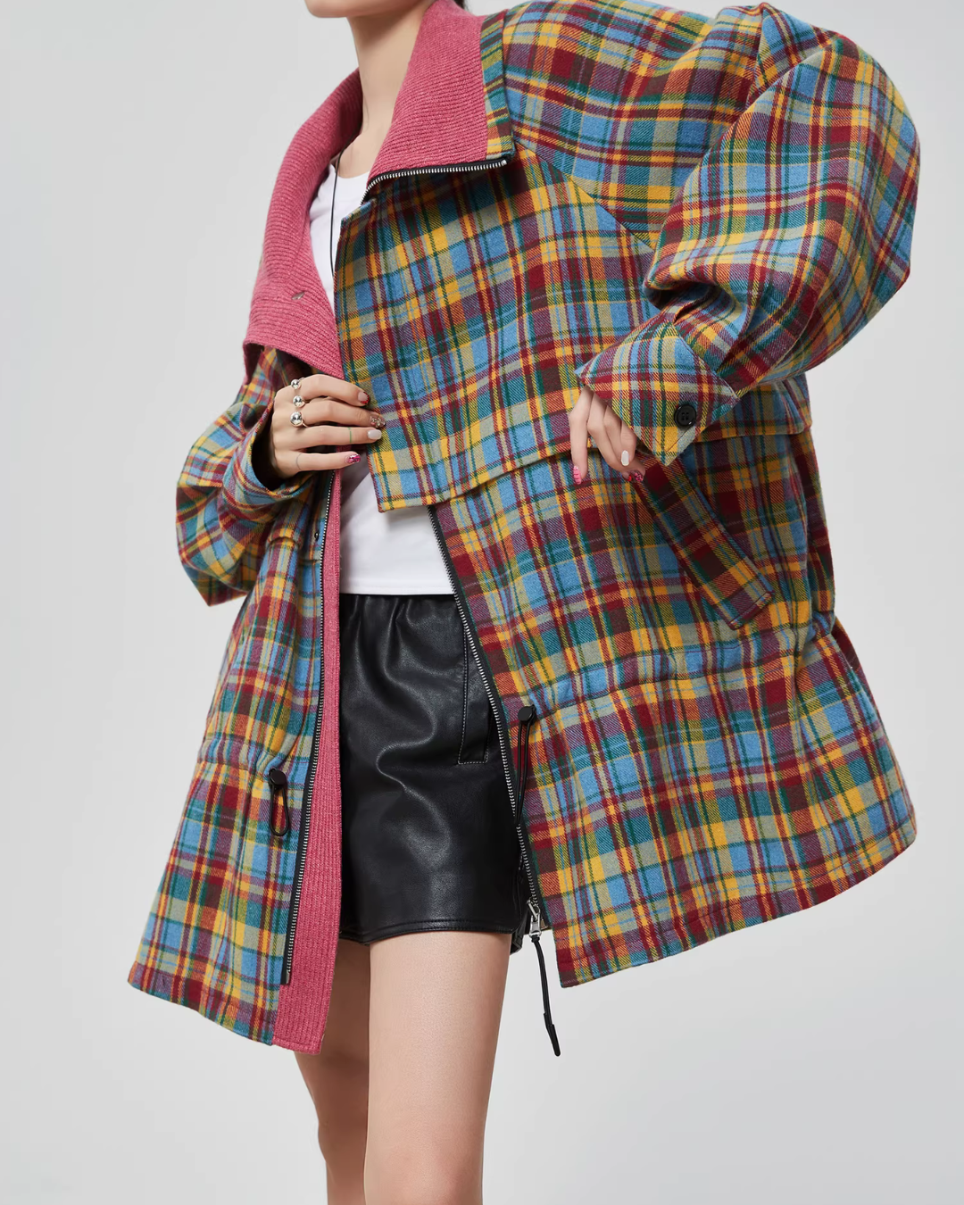 Retro Plaid Trench Coat Retro Plaid Trench Coat