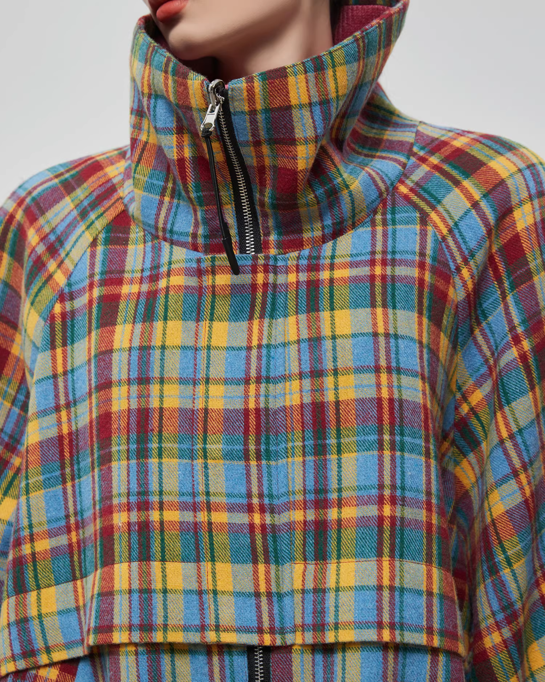 Retro Plaid Trench Coat Retro Plaid Trench Coat