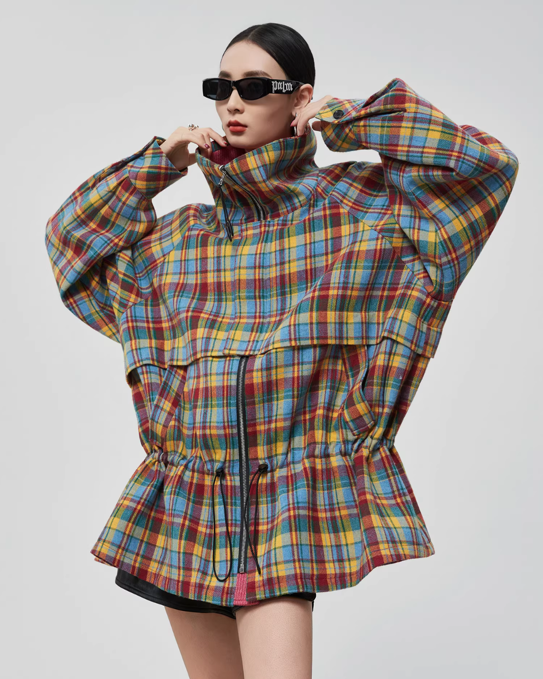 Retro Plaid Trench Coat Retro Plaid Trench Coat