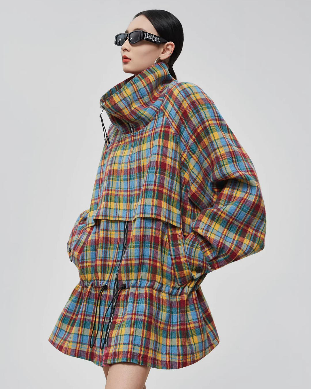 Retro Plaid Trench Coat Retro Plaid Trench Coat