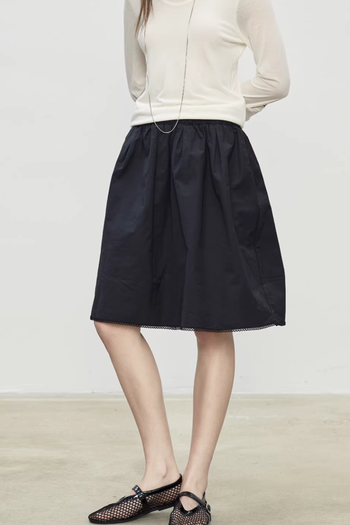 Retro Puffy Half Skirt